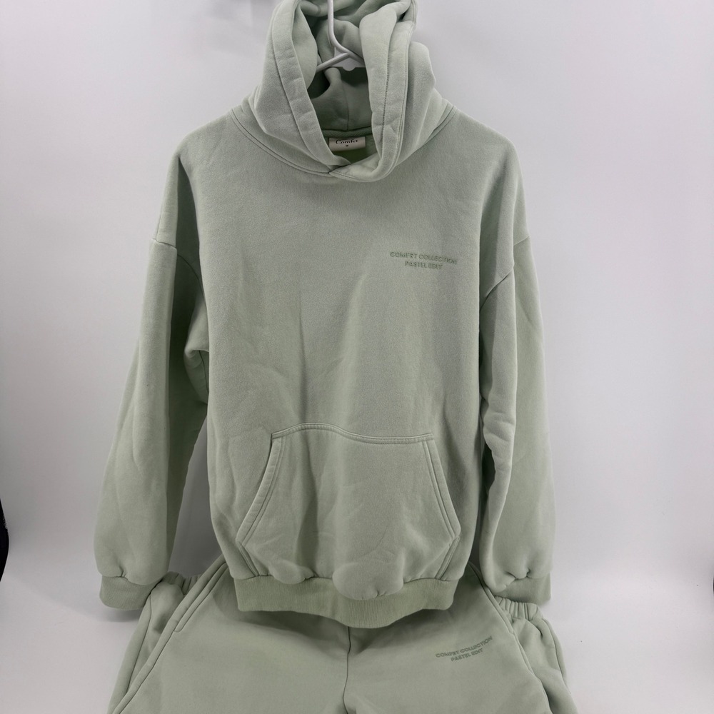 Comfrt Pastel Edit Hoodie and Joggers Set Sage Green Women's Size M Oversized